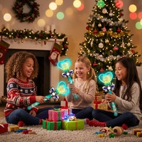 Jouets promotionnels, baguette magique de princesse féerique en plastique portable, lumineuse, en forme de cœur, avec musique, pour la décoration d'anniversaire des enfants