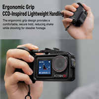 Poignée de prise de vue en extérieur pour DJI Osmo Action 5 Pro/4/3, poignée de cage avec bouton déclencheur et support griffe froide, accessoire pour caméra d'action