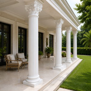 <span class=keywords><strong>Columnas</strong></span> <span class=keywords><strong>Romanas</strong></span> Sólidas de GRC/GRG Personalizadas con Ejes Acanalados, Aptas para Exteriores de Hoteles y Otras Aplicaciones Decorativas - Product Image 4