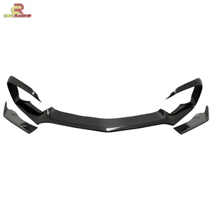 ลิปคาร์บอนไฟเบอร์กลอสสไตล์ R ตกแต่งกันชนหน้าสำหรับ Benz AMG GT GTS ขอบ2015ด้านหน้า-2018 - Product Image 1