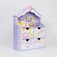 IIECREATE bricolage Miniature meubles en bois maison de poupée ensemble avec boîte de rangement modèle éducatif jouet pour enfants