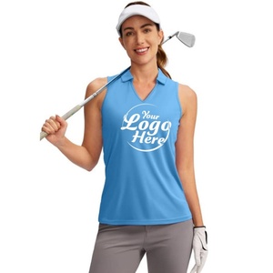 Ropa y Camisetas sin Mangas para Mujer, Camiseta de Golf sin Mangas con Cuello en V, Camisetas de Tenis, Camisetas Polo de Golf con Cuello para Mujer - Product Image 5