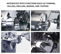 Tour CNC TCK56Y haute précision 2 axes pour commande horizontale, broche simple, banc incliné, usinage et tournage de métaux de moyenne intensité