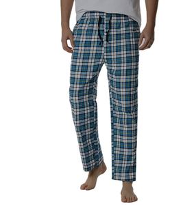 Men's 100% Cotton Plaid Pajama Pants Lounge Breathable Comfortable Sleep Pants 