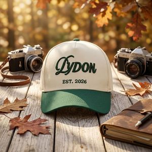 Casquette de baseball unisexe haut de gamme à 5 panneaux, sportive, en sergé 100 % coton, bicolore, ajustable, personnalisable, broderie 3D, pour le golf - Product Image 1