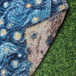 Van Gogh Retro Jacquard Dệt Sợi-Nhuộm Tùy Chỉnh Tấm Thảm Vải Cho Sofa Bao Gồm Ghế Bao Gồm Tote Túi Xách & Trang Phục - Product Image 5
