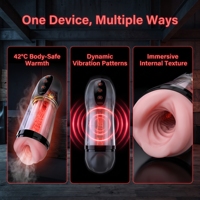 Großhandel Automatischer Masturbator für Männer mit 10 Vibrationsmodi, Leise, Realistisch, TPE, mit Heiz- und Saugfunktion, OEM verfügbar