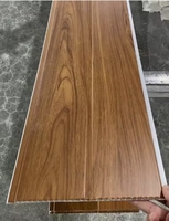 Dalles de plafond en PVC imitation bois, écologiques, modernes, carrées, laminées, imperméables, ignifuges, décoratives pour intérieur