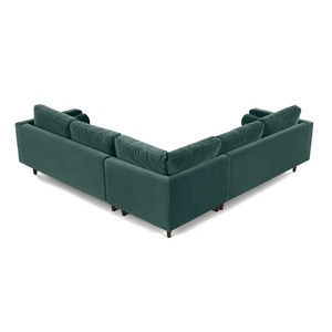 Scott 5 Posti Divano Componibile Erba <span class=keywords><strong>Verde</strong></span> Velluto di Cotone divano Ad Angolo Divano di Velluto - Product Image 6