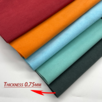 Tissu en microfibre imperméable de 0,75 mm, aspect suède, simili cuir, confortable au toucher, pour volant de voiture, panneau de porte, coussins décoratifs