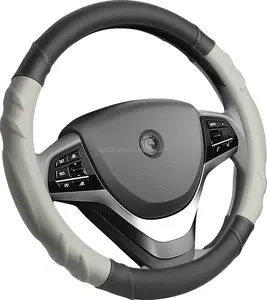 MELCO MO24032 Universal 15 Inch Breathable Anti Slip PU Leather Sport Great Grip Steering Wheel Cover