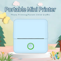 Mini Imprimante Portable Papier pour Étudiants, Imprimante Thermique de Poche Mobile Autocollants Étiquettes Photo sans Fil