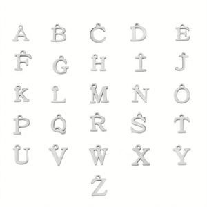 Breloques alphabet A-Z en acier inoxydable pour la fabrication de bijoux, plaquées or 18 carats - Product Image 1