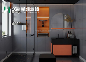 Kim cương hình 400*800 gốm gạch phong cách hiện đại sàn máy làm sạch cho phòng ngủ firebrick cho gốm gạch sàn gỗ - Product Image 4