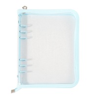 Bolsa de maquillaje impermeable de PVC transparente A5 Carpeta de bolsillo para documentos cremallera material escolar de oficina bolsa de archivo pluma productos de archivo patrón de caja