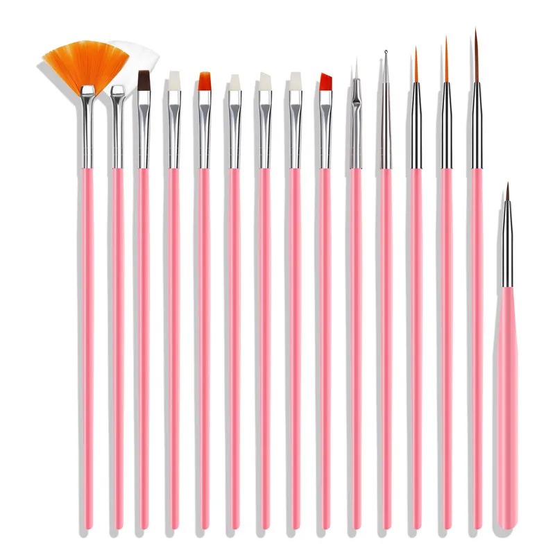Nail Brush For Manicure Gel Brush For Nail Art 15ピース/セットOmbre Brush For Gradient For Gel Nail Polish Painting Drawing