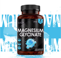 Capsules de glycinate de magnésium pour le soulagement du stress, le sommeil, la santé musculaire, la nutrition et autres compléments alimentaires à base de plantes pour la santé