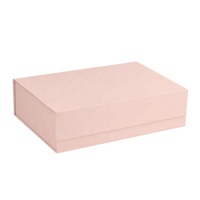 Emballage de boîte cadeau magnétique de luxe CHAUDE Poignée de ruban Pliant Logo personnalisé Papier de carton rigide noir rose Insertion de vêtement