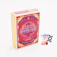 Cartes à Jouer en Plastique Jumbo Personnalisées avec Code-barres, Design Poker, Logo Personnalisé, Certifiées EN71, MOQ 1000 Paquets