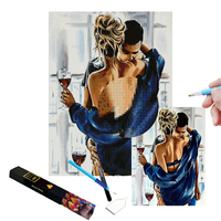 Peinture diamant 5D personnalisée sur toile de velours courte, Kit de portrait DIY, Kit de peinture diamant