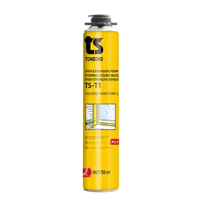 PU Foam 750ml One Part Polyurethane Foam Sealant with Strong Adhesion and Shock Resistance