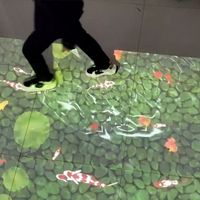 Projecteur de sol interactif immersif avec matériau en métal Jeux de projection laser d'intérieur interactifs