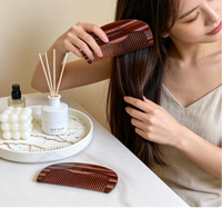 DOWELL Ensemble miroir et peigne de maquillage en acétate pour mariée, peigne à cheveux antistatique de qualité supérieure, mini miroir portable