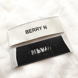 Étiquettes de vêtements tissées pour costume de marque, étiquettes pour vêtements bon marché, personnalisées, en fer, <span class=keywords><strong>couture</strong></span>, en tissu, avec logo, damask - Product Image 1
