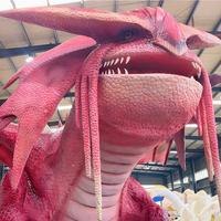 Dragon animé réaliste personnalisé Dragon de l'Ouest animatronique réaliste pour Halloween Game Show décoration avec mouvement des ailes