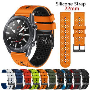 Accessoires de bracelet de montre intelligente à design multi-trous de 22 mm, bracelet durable compatible avec les bracelets Samsung <span class=keywords><strong>Galaxy</strong></span> <span class=keywords><strong>3</strong></span>/<span class=keywords><strong>Gear</strong></span> S3. - Product Image 2