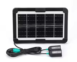 6V3W <b>Mini</b> Solar Panel with <b>USB</b> Stabilizer Portable 5-in-1 <b>Cable</b> Charger for Phones Small Size Garden Application Solar Panel - Product Image 2