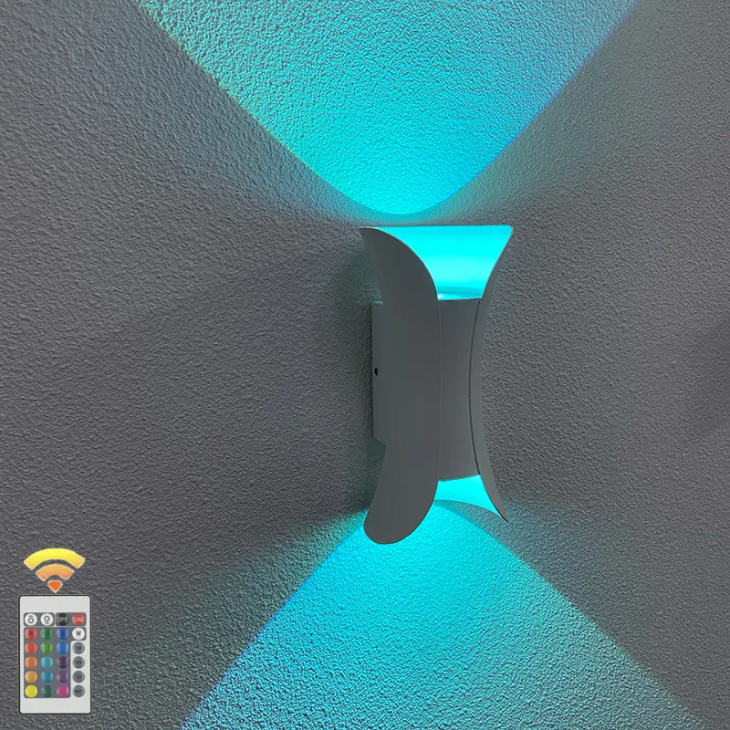 Uzaktan kumanda ile 6W RGB renk duvar ışık bel atmosfer anlamda açık su geçirmez LED duvar ışık rengini değiştirebilirsiniz