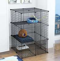 Meilleur vendeur assemblage gratuit épissage bricolage fil métallique Cubes de rangement grilles d'étagères modulaires bricolage Organization de placard