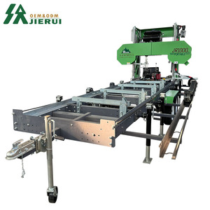 Aserradero de Cinta Horizontal Automático para Corte de Troncos, Máquina Cortadora de Madera con Motor Diésel, Aserradero Hidráulico Portátil con Remolque - Product Image 3