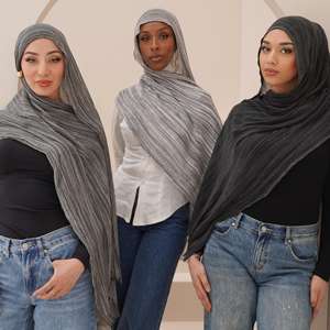 Hiyab de Rayón Modal con Estampado Floral de Lunares y Leopardo, Transpirable, de Algodón Arrugado, Ligero y Suave al Tacto - Product Image 1