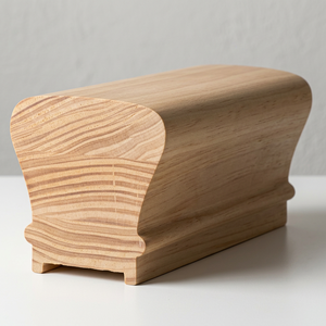 Rampe d'escalier en bois de caoutchouc de qualité supérieure avec profilé, pièces d'escalier durables pour hôtels, maisons, escaliers et balcons, garantie 1 an - Product Image 1