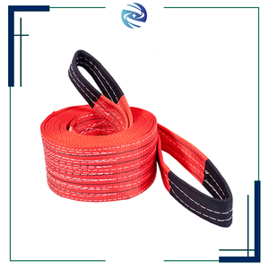 Сверхмощный 5 т 6 т 1 м <span class=keywords><strong>2</strong></span> м 6 м красный двухконтурный полиэфирный подъемный ремень для строительства, для морского промышленного использования - Product Image 5