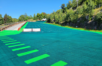 Tapis de ski artificiel pour piste sèche en PE, conception emboîtable pour usage extérieur, clubs de ski, sports, surface de ski artificielle, neige