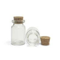 Mini-bouteilles de 30 mm de large avec bouchons en liège, bouteilles en verre pour messages, flacons, pots à pudding en verre avec bouchon en liège, bouchons de bouteilles en verre