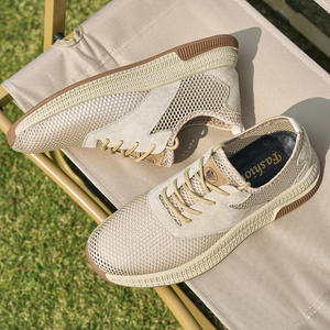 Homens Correndo Sapatos Mínimos Caminhada Jogger Jogging Deslizamento em Tênis Lace up Couro De Pele De Porco Net Pano <span class=keywords><strong>Air</strong></span> Mesh Oco Out <span class=keywords><strong>Air</strong></span> Hole - Product Image 4