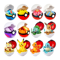 Divertidos Pokémon Transformables, Modelo de Dibujos Animados, Pokebola, Pikachu, Juguetes, Figuras de Anime Escalables, Muñecos, Adornos, Juguetes para Niños
