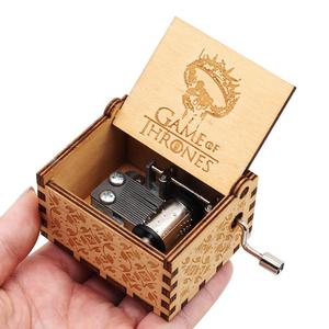 <span class=keywords><strong>Caja</strong></span> de mano de madera para graduación, Juego de tronos tallados, regalo <span class=keywords><strong>Musical</strong></span> Vip, máquina de música - Product Image 6