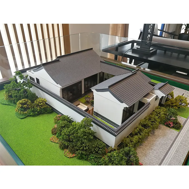 Miniature model of Chinese style villa Chinese miniature architectural landscape model
