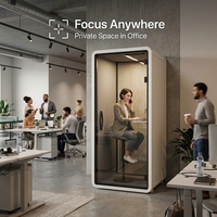 Cabine de bureau insonorisée certifiée CUL, cabine téléphonique acoustique, espace de travail silencieux avec système de ventilation pour le marché nord-américain