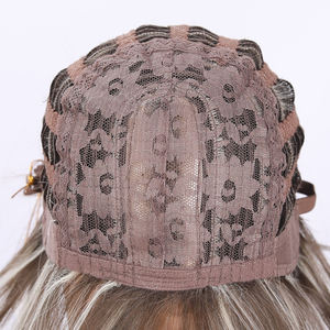 2026 人気のゴールデンブラウン劉海ウィッグ 女性用ショートストレートボブヘッドウィッグ 透明レース付き SM166-6 - Product Image 5