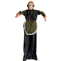 Nouvelle poupée fantôme d'Halloween en plastique, à détection de mouvement, pour maison hantée et escape room, effet craquelé d'horreur phosphorescent