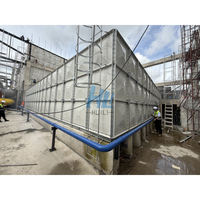 Réservoir d'eau potable en fibre de verre FRP GRP renforcé approuvé WRAS, qualité alimentaire, capacité de stockage de 100 000 litres, marque Huili, garantie 1 an