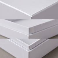 Boîte cadeau rigide en carton blanc de luxe sur mesure, carrée, à deux pièces, avec col, TIANJIN FUSSEN, emballage haut de gamme