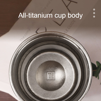 Tasse à thé isotherme en titane pur avec affichage intelligent de la température, conception de séparation du thé, portable pour voiture et affaires