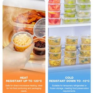 Gobelet à sauce jetable empilable en PP transparent avec couvercle intégré, logo personnalisé, OEM disponible pour les restaurants de restauration rapide - Product Image 3